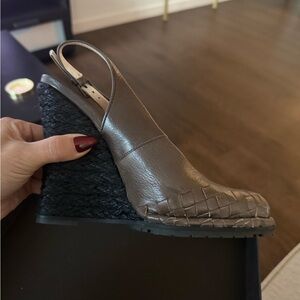 Bottega Veneta Brown and Black Wedge Shoes